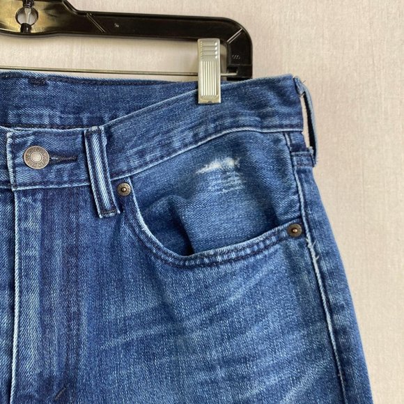 LEVI 522 Dark Blue Ripped Jean - Picture 13 of 13